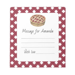 Filmfärgsmeddelande för paj födelsedag anteckningsblock