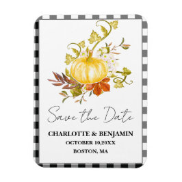 Filmfärgspumpkin Fall WedSave Datum Magnet