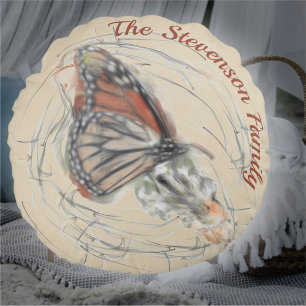 Filmfilm för fjäril rund kudde