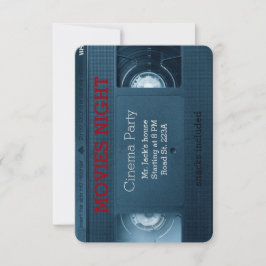 Filmfilmer, natthus i party inbjudningar