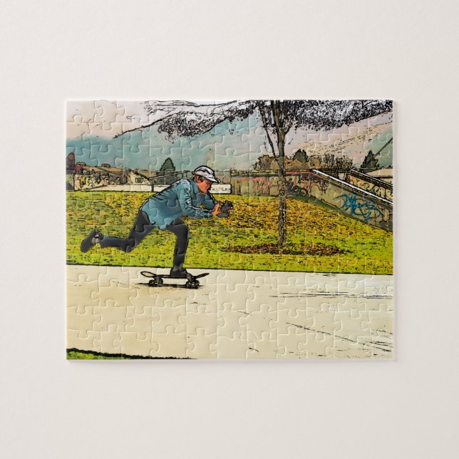 Filmfilmer - Skateboarder Pussel (Horisontell)