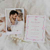 Filmfoto av typen Whimsime Rosa Bröllop sparar dat