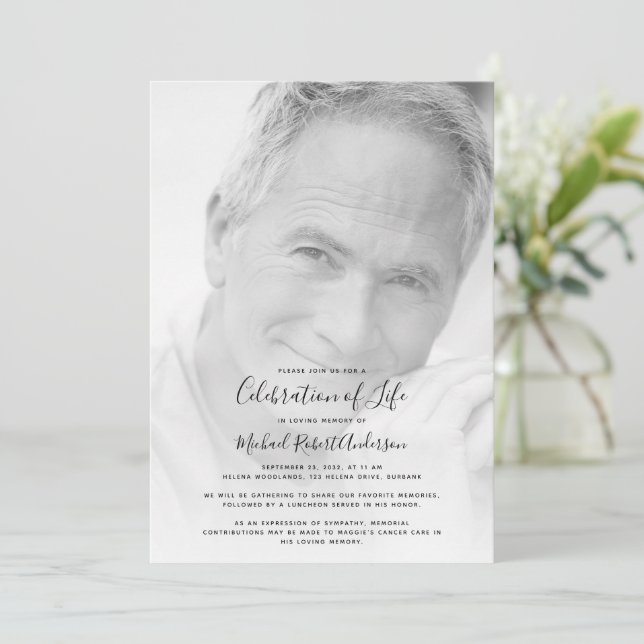 Filmfoto Firande i Life Memorial Inbjudningar (Stående Fram)