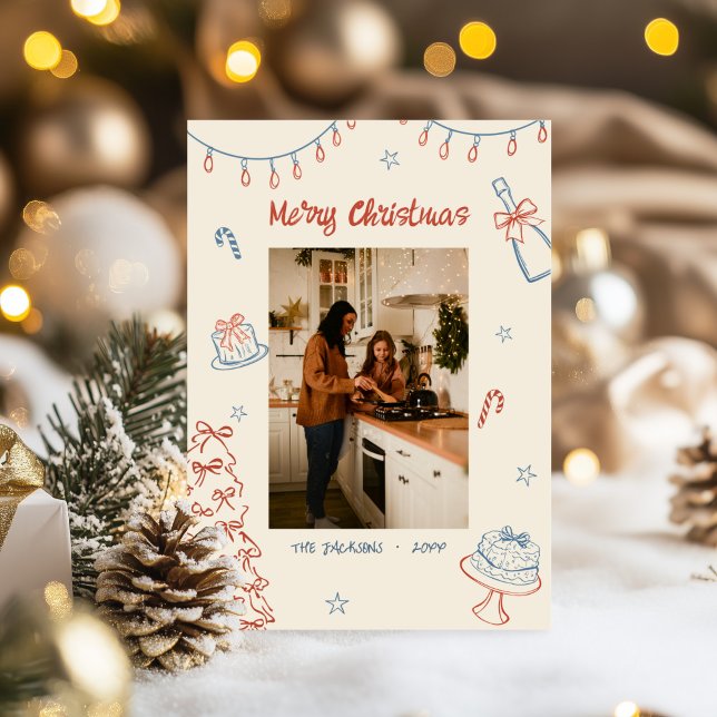 Filmfoto för Whimsical Hand plockade God jul Julkort (Skapare uppladdad)