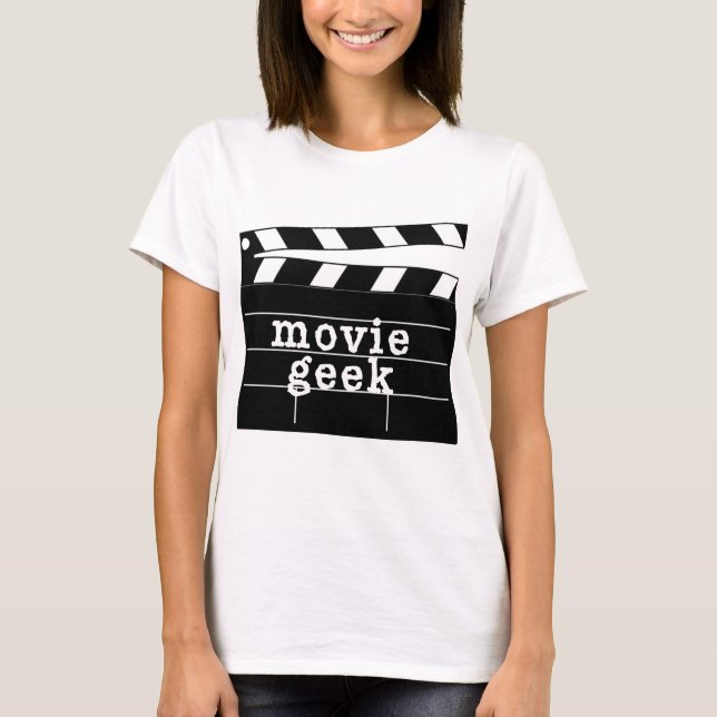 FilmGeek med clapboarden Tee Shirt (Framsida)