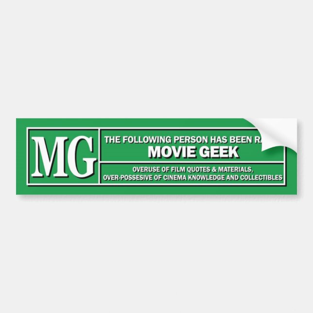 FilmGeek som klassar klistermärken (Framsidan)