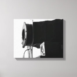 Filmkamera med svart och vit Vintage, 11 x 14 Canvastryck
