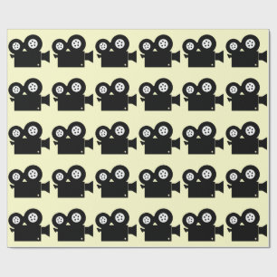 FILMKAMERA som slår in papper Presentpapper