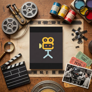 Filmkameraikon Minimalt filmutrustning Kort