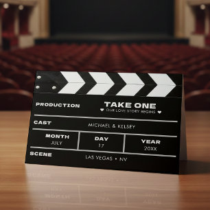 Filmklappskiva Filmremsa Foto Bröllop Program