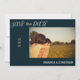 Filmkort, blått och Vit ros, Spara datumkort Inbjudningar