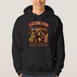 Filmkväll - Bästa Hårig-vän - Cute Cat & Hund Hoodie