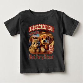 Filmkväll - Bästa Hårig-vän - Cute Cat & Hund T Shirt