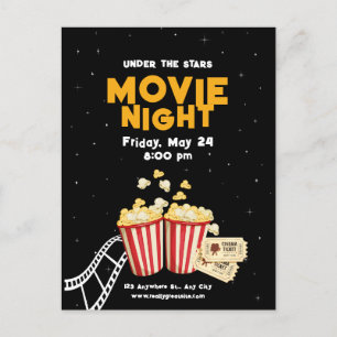 Filmkväll Flyer, Filmkväll Födelsedagsfest  Vykort
