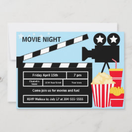 Filmkväll, födelsedag inbjudningar