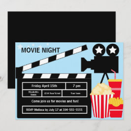 Filmkväll, födelsedag inbjudningar