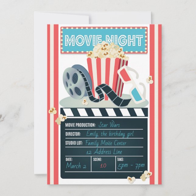 Filmkvällsfest Inbjudan (Framsida)