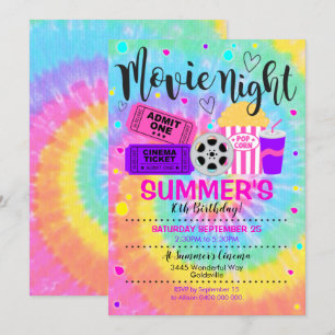 Filmkvällsinbjudan Cinema Party Inbjudningar