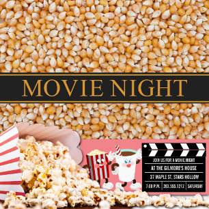 Filmkvällsinbjudningar (Rosa) Inbjudningar