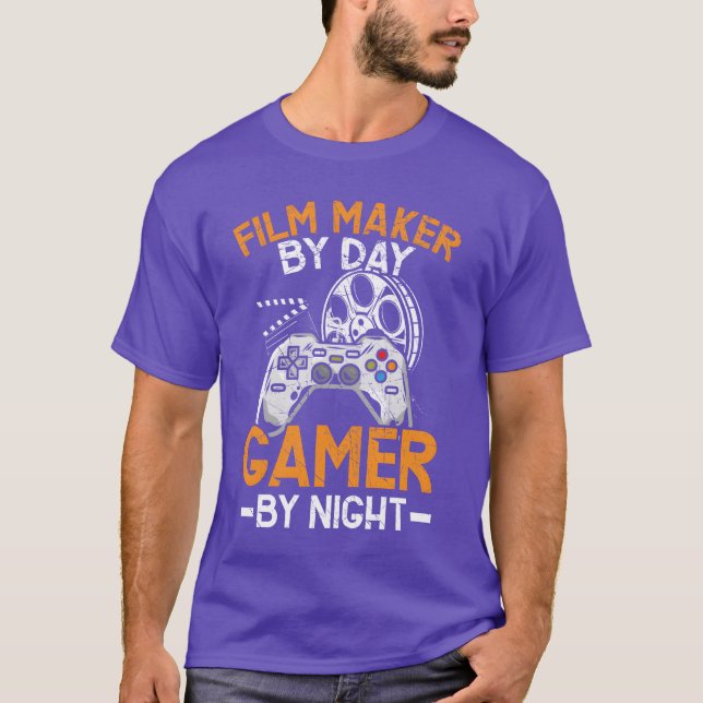 Filmmakare efter dagspelsspelare efter nattfilmspe t shirt (Framsida)