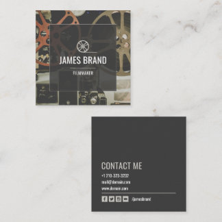 Filmmakare för filmvideo fyrkantigt visitkort