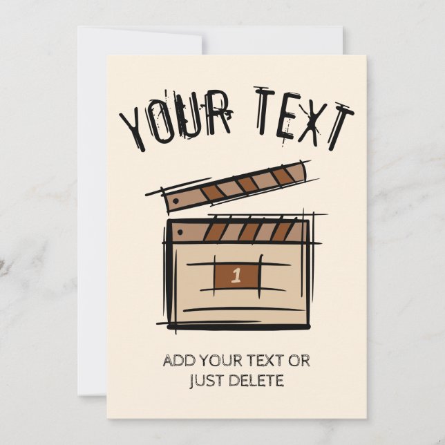 Filmmakare, skådespelare, filmregissörer, presentk inbjudningar (Framsida)