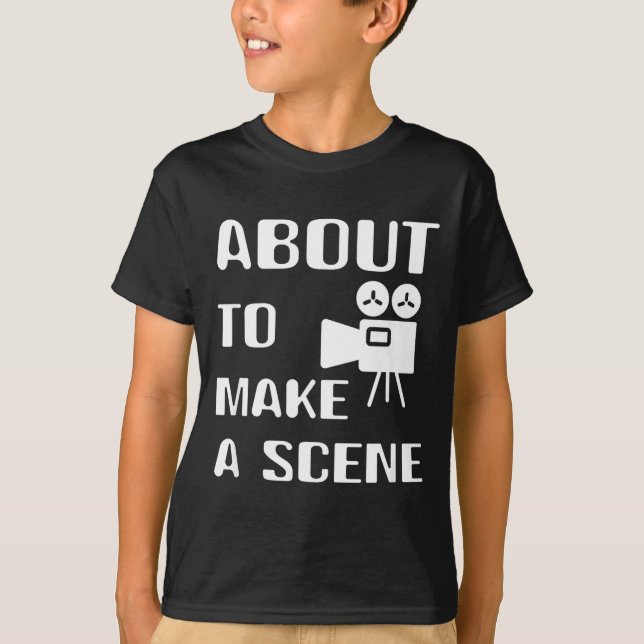 Filmmaker About To Make A Scene Film Making Movie  T Shirt (Framsida)