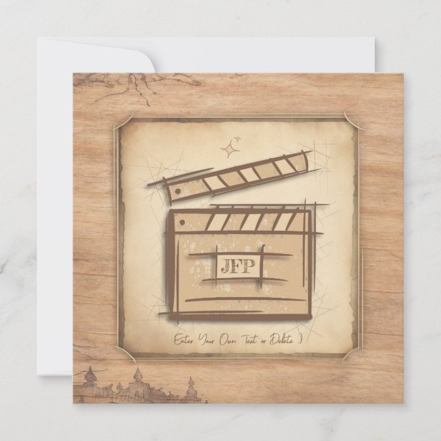 Filmmaker, actor, film director producer gift idea inbjudningar (Framsida)