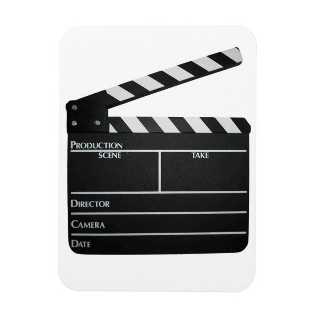 Filmmaker Film slate clapboard-filmmagnet Magnet (Vertikal)