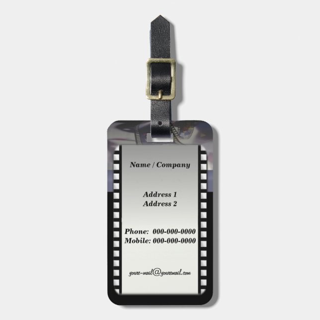 Filmmaker Luggage Tag Bagagebricka (Vertikal Framsida)