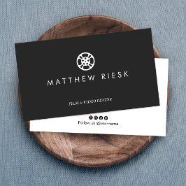 Filmmaker och videoredigerare Reel-Logotyp, Visitkort