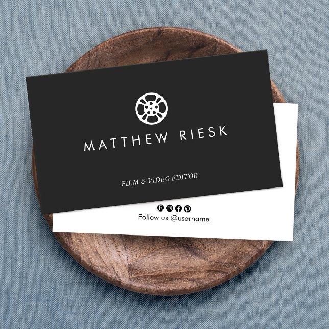 Filmmaker och videoredigerare Reel-Logotyp, Visitkort (Skapare uppladdad)