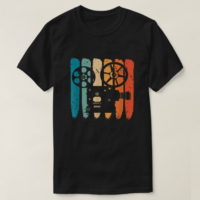 Filmmaker Retro Film Director Cinematographer T Shirt (Design framsida)