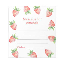 Filmmeddelande om jordgubbsfödelsedag anteckningsblock