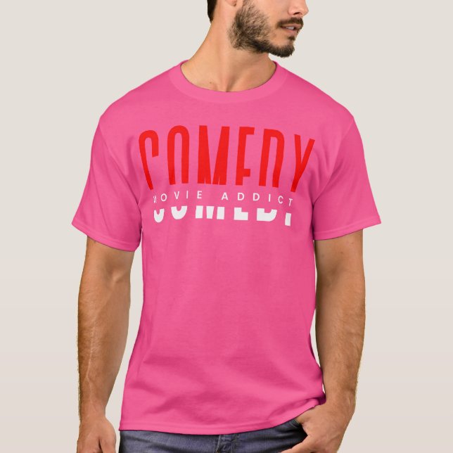 Filmmissbrukare - röd vit typografi - design gi t shirt (Framsida)