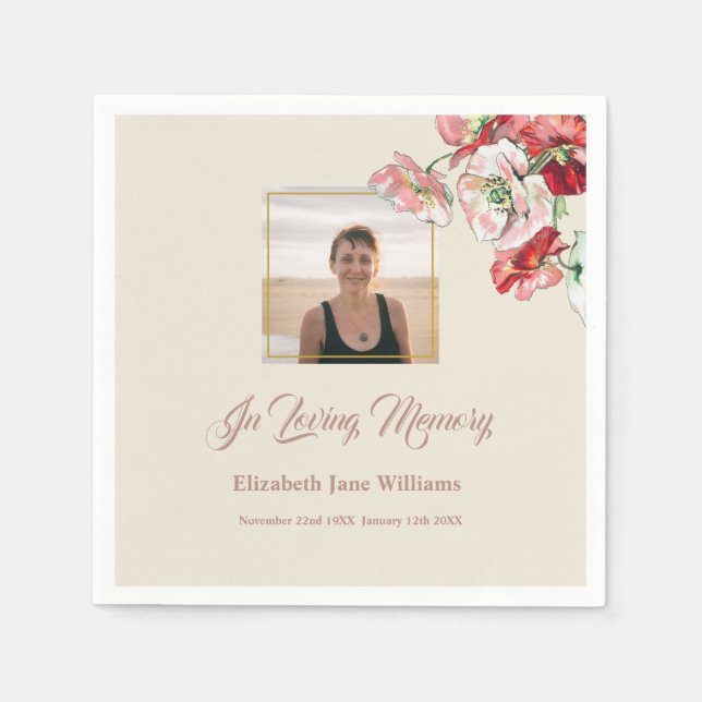 Filmnäbblor för foto-begravning pappersservett (Framsidan)