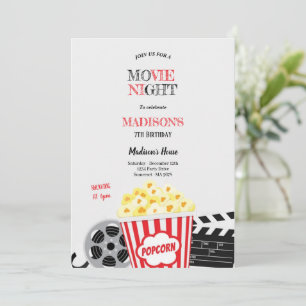 filmnatt födelsedagsfest inbjudan