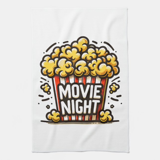 Filmnatt Förtjusande Popcorn Kökshandduk (Vertikal)