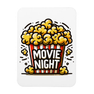 Filmnatt Förtjusande Popcorn Magnet