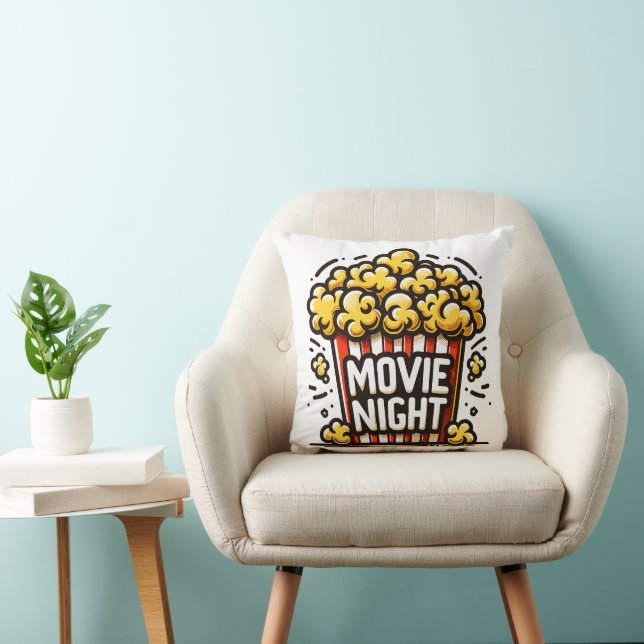 Filmnatt Glädje Lekfull Popcorn Kudde (Stol)