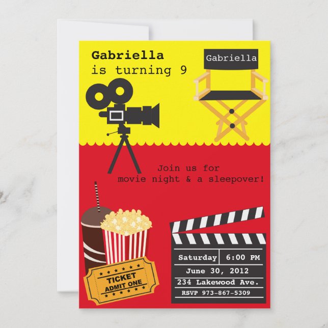 Filmnattinbjudan Inbjudningar (Framsida)