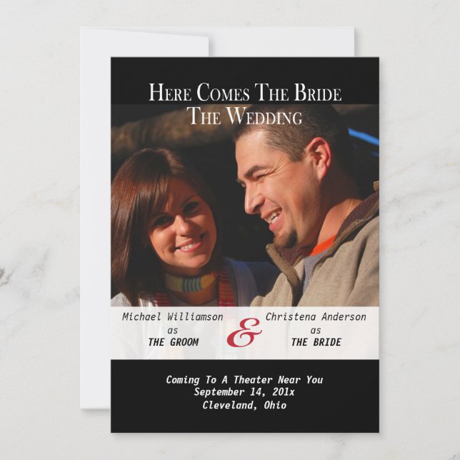 Filmplakat Spara Datum Annonsering Inbjudningar (Framsida)