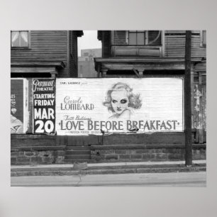 Filmplanscher, 1936. Gammalt foto Poster