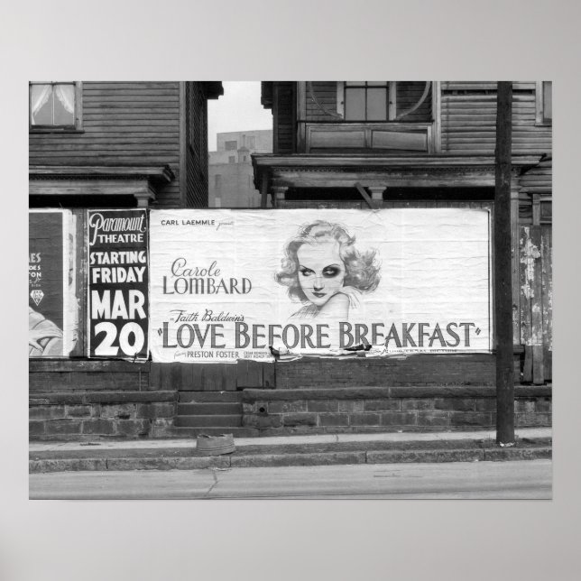 Filmplanscher, 1936. Gammalt foto Poster (Framsidan)