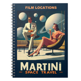 Filmplatser för Martini Space Resor affischer Anteckningsbok