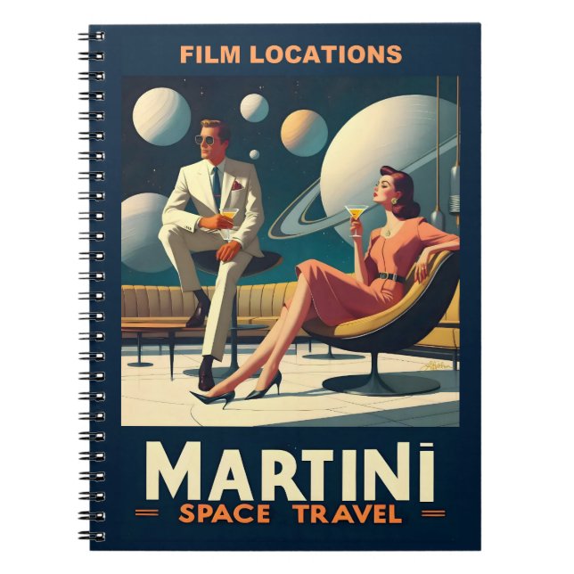 Filmplatser för Martini Space Resor affischer Anteckningsbok (Framsidan)