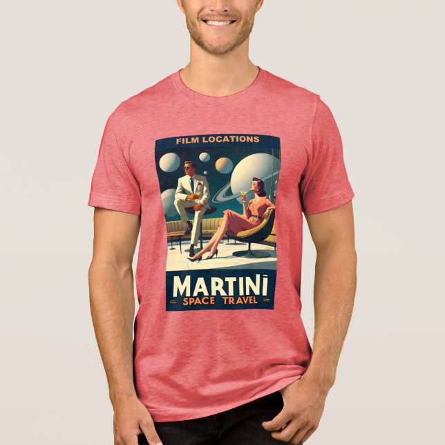 Filmplatser för Martini Space Resor affischer T Shirt (Framsida)