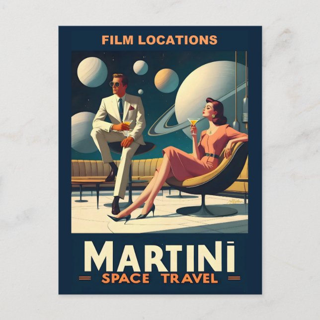 Filmplatser för Martini Space Resor affischer Vykort (Framsida)
