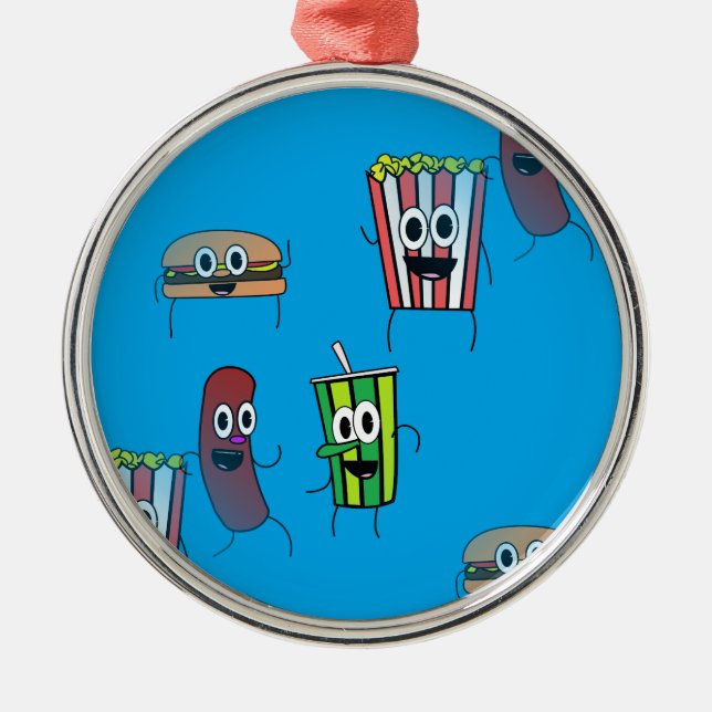 filmpopcorn julgransprydnad metall (Framsidan)