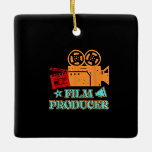 Filmproducent Filmdirektör, akterkonst. Julgransprydnad Keramik